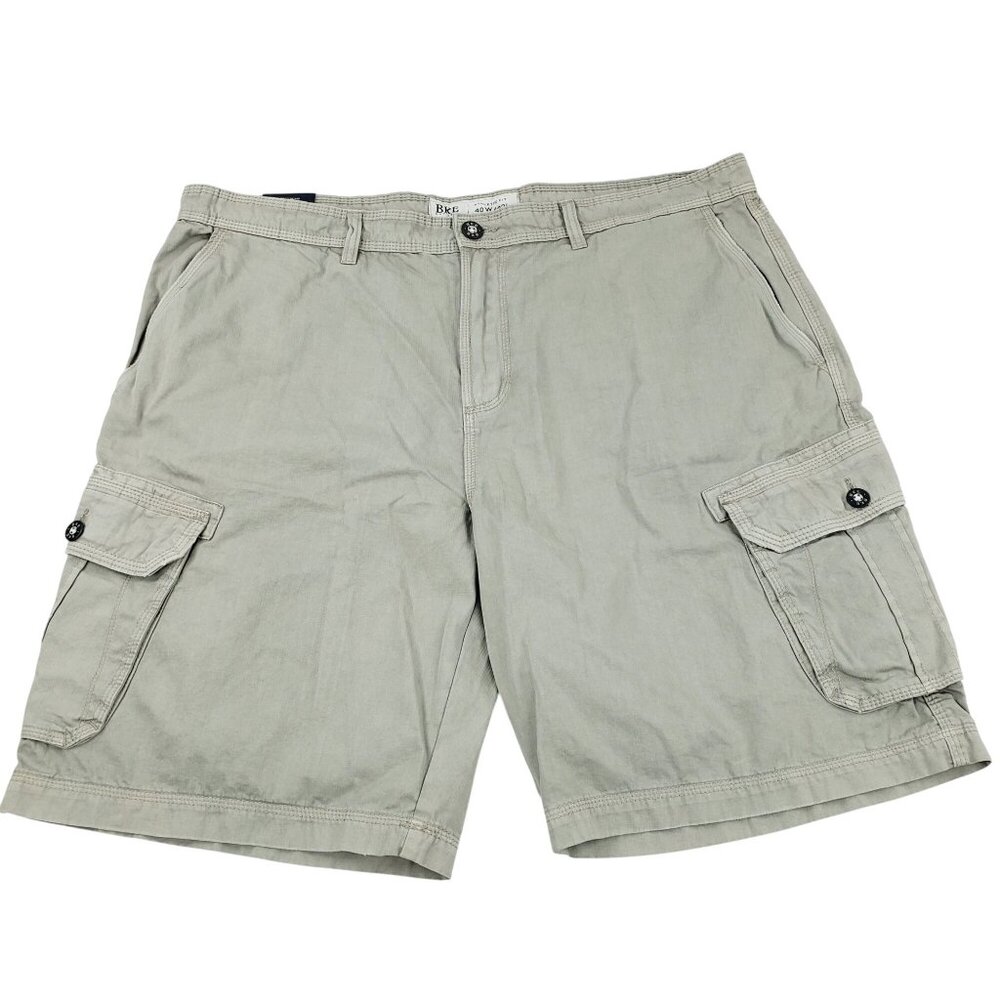 NEW Buckle BKE Cargo Shorts Men 40 Athletic Fit Y2K Skater Khaki Gray Preppy